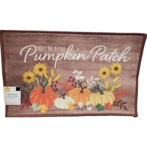 Printed Kitchen Rug (17"x27") FALL, SUNFLOWERS,MEET ME AT THE PUMPKINS PATCH, DG